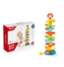 Гра з кульками HE 0292 (12) 6 м'ячиків з гримлячими елементами, прорізувач, в коробці