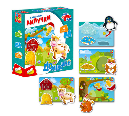 гр Гра з липучками "Будиночки" - VT 1302-24 / укр / (14) "Vladi Toys"