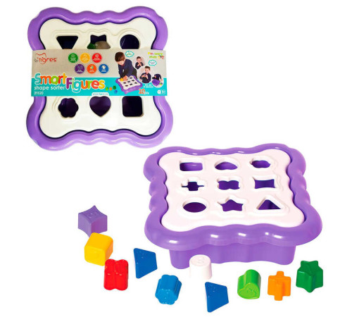 гр Іграшка сортер "Розумні фігурки" (фіолетовий) 39520 10 ел. (5) "Tigres", у сітці