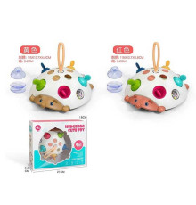 Логічний їжачок 4212 (120/2) 2 кольори, прорізувачі, брязкальце, спінер, пальчикові ігри, присоски, в коробці