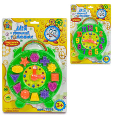 гр Сортер "Мій перший годинник" 7331 (24) "4FUN Game Club", геометричні фігури, цифри, на листі