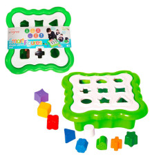 гр Сортер "Розумні фігурки" (св.зелений) 39521 (5) "Tigres", 10 елементів, в сітці