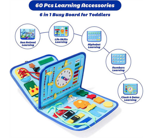 Логічна папка С 60512 (50) липучки, пальчикові ігри, фетрові елементи, у пакеті