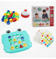 Логічна гра 368-13 (72) картки, 2 основи, дзвінок, геометричні фігури, в коробці