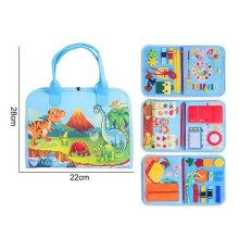 Логічна папка 25015 (50) фетр, циферблат, фрукти, овочі, продукти на липучках, назви місяців, днів, пір року англійською, шестерні, ремінці, в пакеті