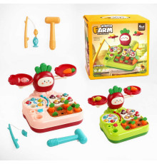 Стукалка B 049 (24) 2 кольори, заводний механізм, магнітна риболовля, балансир, пальчикова гра, молоточок, вудка, рибки, в коробці