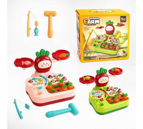 Стукалка B 049 (24) 2 кольори, заводний механізм, магнітна риболовля, балансир, пальчикова гра, молоточок, вудка, рибки, в коробці