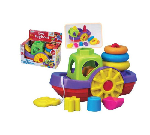 Логічна гра 5013 (24) човен, каталка, пірамідка, сортер, в коробці