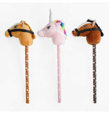 Коник на паличці C 64277 (50) середня висота 70 см, звуки: стукіт копит та іржання, плюшева голова, дерев'яна палиця, ВИДАЄТЬСЯ ТІЛЬКИ МІКС ВИДІВ