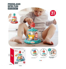 Дзиґа 6238 (60) "Морські мешканці", механічний принцип роботи, геометричні фігурки, присоска, в коробці