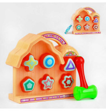 Логічна гра 8329-3 A (36) стукалка, будиночок, в сітці