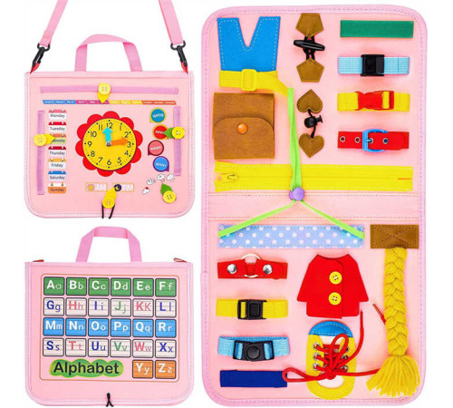 Логічна папка С 60521 (60) липучки, пальчикові ігри, фетрові елементи, у пакеті