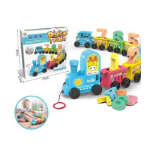 Логічний потяг BY 5001 (48/2) “Потяг”, 9 вагонів, цифри, наліпки, в коробці