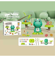 Балансир BQ 829 B (48/2) "Динозаврик", магнітна риболовля, 2 вудочки, 10 двосторонніх карток, 10 голів динозаврів, цифри від 1 до 10, в коробці