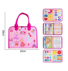 Логічна папка 25017 (35) фетр, циферблат, пазл, застібки, геометричні фігури, кольори, цифри, англійський алфавіт, емоції на липучках, в пакеті