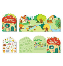 Логічна книжка C 75333 (120) “Тварини”, 38 наліпок, фон, підписи англійською та китайською мовами, в пакеті