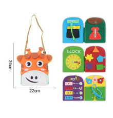 Логічна папка 25093 (100) фетр, годинник, застібки, рахівничка, шнурівка, ремінець