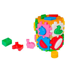 гр Куб "Розумний малюк" 2001 (22) "Technok Toys", 14 граней, тварини та геометричні фігури, 17см, в пакеті