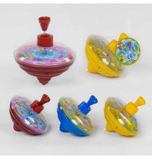 Дзиґа 878-3 А (120/2) 4 кольори, з підсвічуванням, на батарейці, в сітці, ВИДАЄТЬСЯ ТІЛЬКИ МІКС ВИДІВ