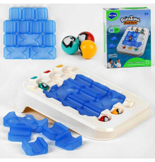 Логічна гра E 7978 (24) "Hola", Антарктичний лабіринт, платформа, 3 шарики з пінгвінами, 12 елементів лабіринту, в коробці