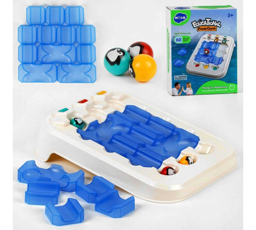 Логічна гра E 7978 (24) "Hola", Антарктичний лабіринт, платформа, 3 шарики з пінгвінами, 12 елементів лабіринту, в коробці Логічна гра E 7978 (24) "Hola", Антарктичний лабіринт, платформа, 3 шарики з пінгвінами, 12 елементів лабіринту, в коробці