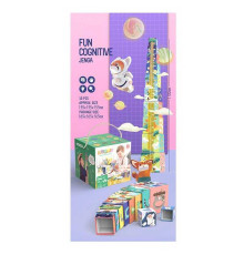 Розвивальна гра 88630 (36/2) кубики, пірамідка, ростомір, фігури, цифри, фрукти, в коробці