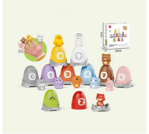 Логічна гра 211-10 Y (24) пальчиковий театр, вивчення цифр та кольорів, в коробці