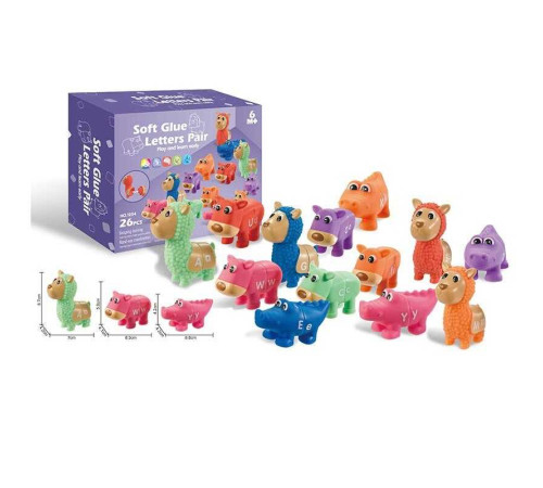 Розвиваюча гра 1254 (24) "Тваринки", сортер, 26 елементів, гумові фігурки тварин, в коробці