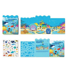 Логічна книжка C 75335 (120) “Морські жителі”, 43 наліпки, фон, підписи англійською та китайською мовами, в пакеті