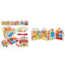 М'яка книжка-бізіборд C 73098 (32) фетрова, елементи на липучках, застібки, форми, англійська абетка, в пакеті