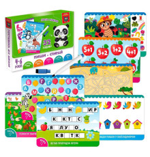 гр Розвиваюча гра картки пиши-стирай "Панда" VT5010-42 (16) "Vladi Toys", 16 карток, в коробці