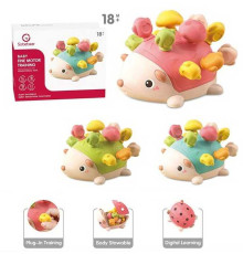 Логічна гра YL 1022-56 (96) "Їжак", сортер, 12 грибів, 3 кольори, у коробці, ВИДАЄТЬСЯ ТІЛЬКИ МІКС ВИДІВ