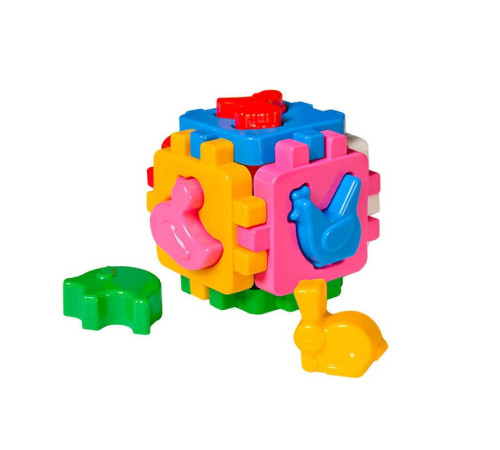 гр Куб "Розумний малюк Домашні тварини" 1943 (48) "Technok Toys" 12 елементів, сортер, 10см, в пакеті