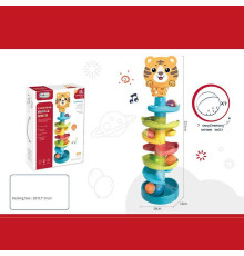 Гра з кулькою 668-79 B (24) мелодії, звук, підсвічування, 7 м’ячиків, 6 ярусів, тигреня, в коробці