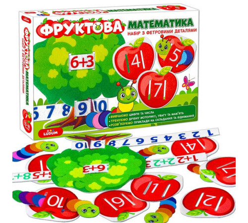 гр Гра розвиваюча МЕ 5032-15 2в1 "Фруктова математика" (10) "Ludum" – в наличии! Купите сейчас у KAZKOVA