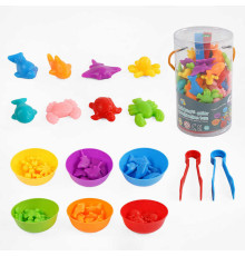 Логічна гра 2188-16 (60/2) 56 елементів, 6 мисочок, щипці, у тубі