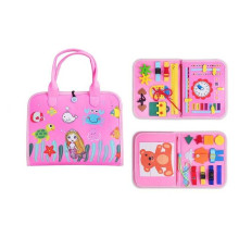 Логічна папка 25014 (50) фетр, цифри, англійський алфавіт, геометричні фігури, дні тижня, годинник, ремінці, рухомі шестерні, шнурівка, в коробці