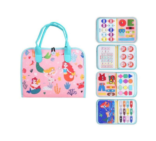 Логічна папка 25019 (35) фетр, цифри, англійський алфавіт, геометричні фігури, емоції, ремінці, в коробці