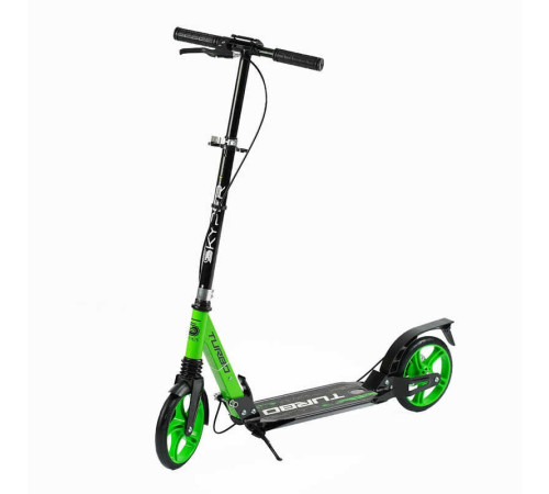 Самокат Skyper "Turbo" TR-46503 (4) сталева рама, ручне дискове гальмо, діаметр PU коліс - 200мм, 2 амортизатори, в коробці