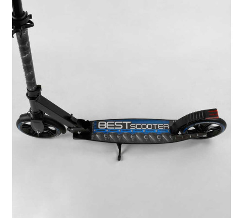Самокат алюмінієвий "Best Scooter" 94123 (2) гальмо зі світлом, колеса PU, діаметр коліс - 200 мм, 1 амортизатор передній, затиск керма, в коробці