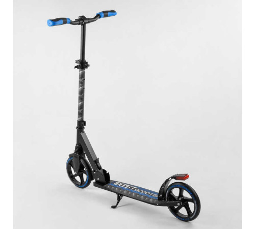 Самокат алюмінієвий "Best Scooter" 94123 (2) гальмо зі світлом, колеса PU, діаметр коліс - 200 мм, 1 амортизатор передній, затиск керма, в коробці