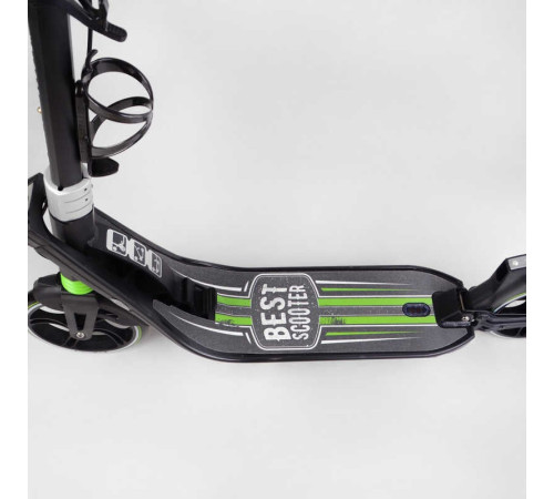 Самокат двоколісний "Best Scooter" L-22066 (2) ФАРА, колеса PU 200мм, 2 амортизатори, затискач керма, ручне гальмо, в коробці