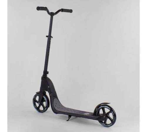 Самокат двоколісний 72378 "Best Scooter" (2) колір ЧОРНИЙ, колеса PU - 20 см, широке велосипедне кермо, новий зажим керма, в коробці
