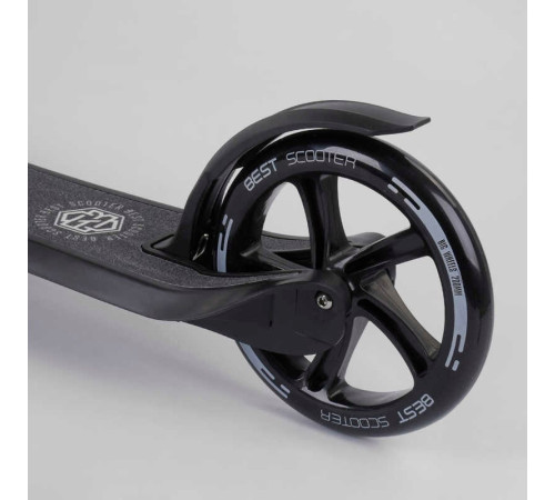 Самокат двоколісний 72378 "Best Scooter" (2) колір ЧОРНИЙ, колеса PU - 20 см, широке велосипедне кермо, новий зажим керма, в коробці