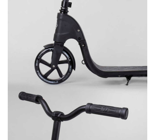 Самокат двоколісний 72378 "Best Scooter" (2) колір ЧОРНИЙ, колеса PU - 20 см, широке велосипедне кермо, новий зажим керма, в коробці