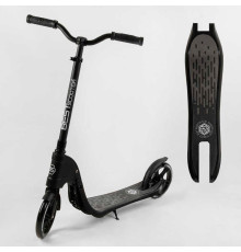 Самокат двоколісний 74077 "Best Scooter" (2) колір ЧОРНИЙ, колеса PU - 20 см, широкий велосипедне кермо, новий затиск керма, в коробці