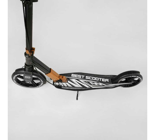 Самокат алюмінієвий "Best Scooter" 14268 (2) колеса PU, ФАРА, затискач керма, d передніх коліс - 230мм, d задніх коліс 200мм, 1 амортизатор передній