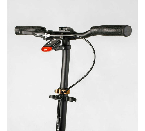 Самокат алюмінієвий "Best Scooter" 14268 (2) колеса PU, ФАРА, затискач керма, d передніх коліс - 230мм, d задніх коліс 200мм, 1 амортизатор передній