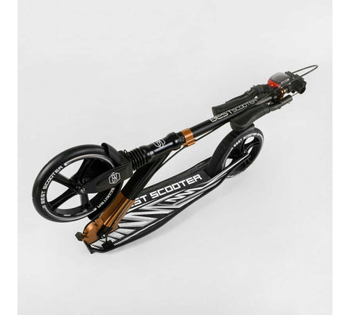 Самокат алюмінієвий "Best Scooter" 14268 (2) колеса PU, ФАРА, затискач керма, d передніх коліс - 230мм, d задніх коліс 200мм, 1 амортизатор передній