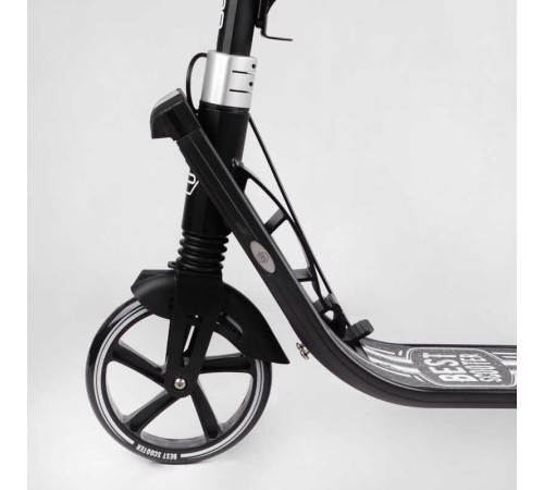 Самокат двоколісний "Best Scooter" L-36375 (2) ФАРА, колеса PU 200мм, 2 амортизатори, затискач керма, ручне гальмо, в коробці